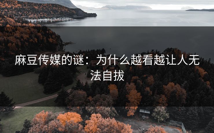 麻豆传媒的谜：为什么越看越让人无法自拔  第1张